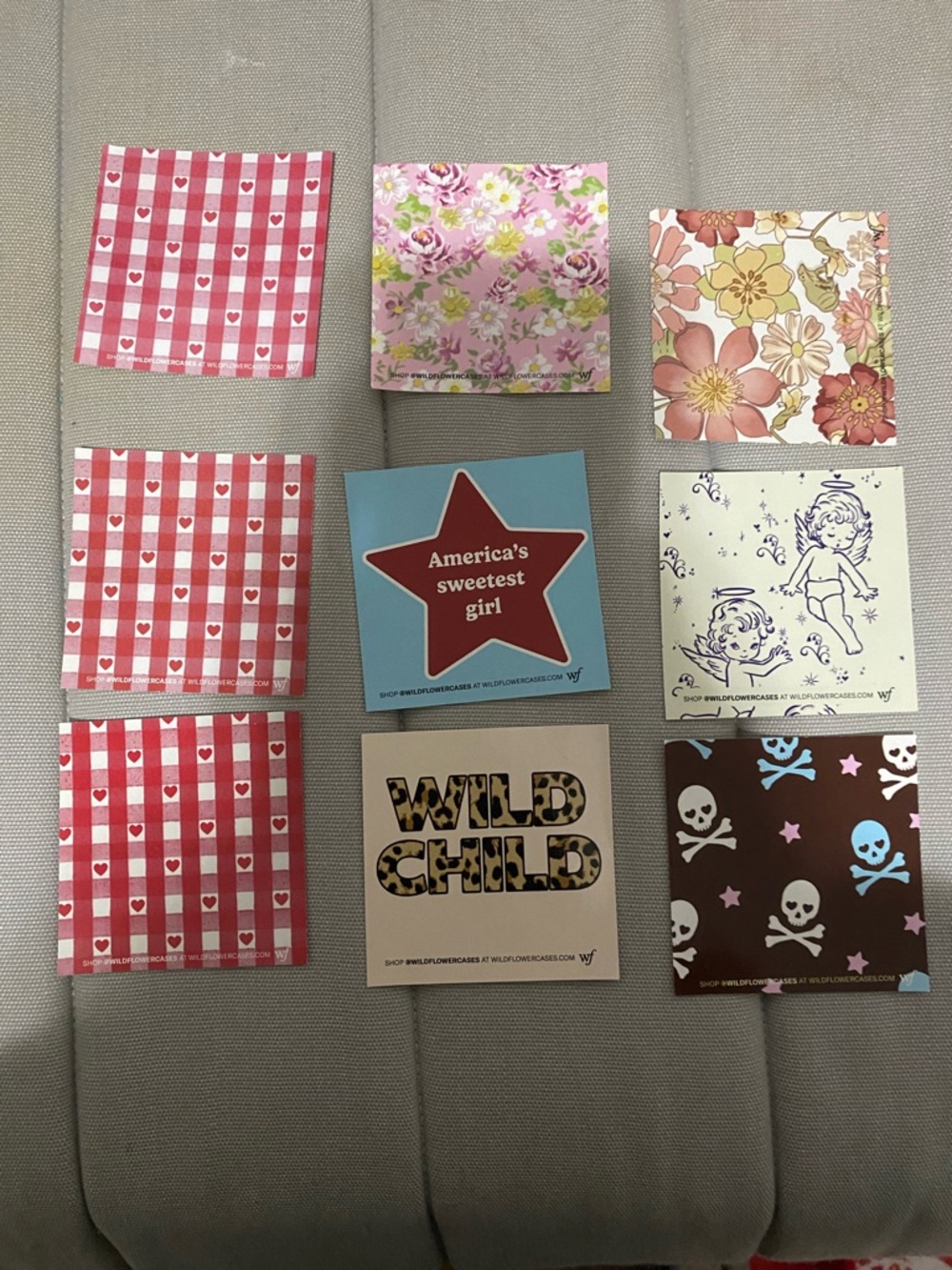Wildflower cases stickers